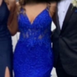 Size 4 Royal Blue La Femme Prom Dress